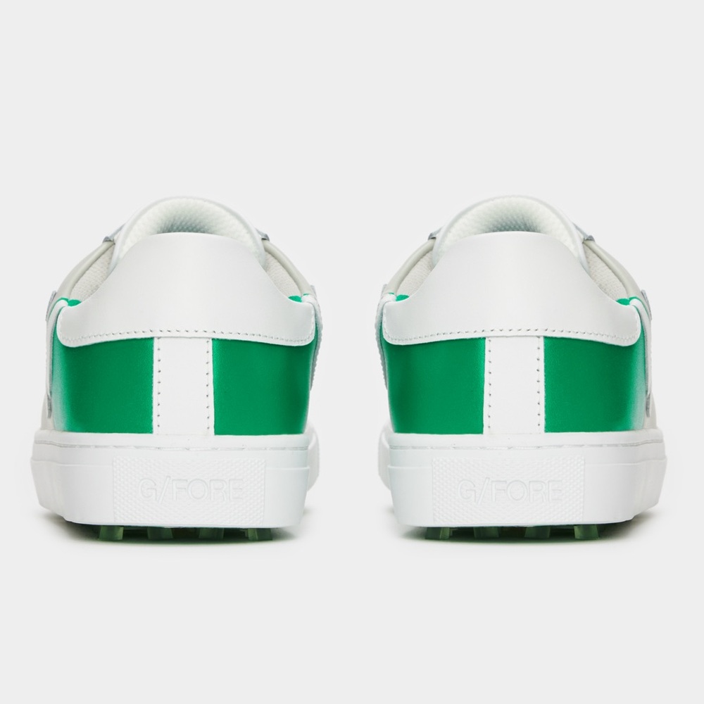 G/FORE White and Green Fringe Lace Golf Sneakers - Picture 4 of 6